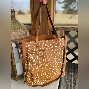 Title: Madewell Bag with Suede Animal Print